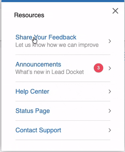 Share Your Feedback form